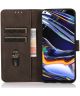 KHAZNEH Samsung Galaxy M32 Hoesje RFID Book Case Echt Leer Bruin