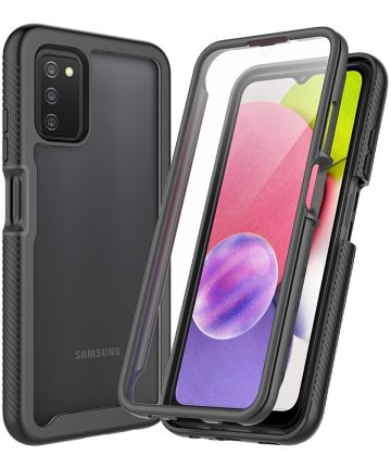 Samsung Galaxy A03s Hoesje Full Protect 360° Cover Hybride Zwart Hoesjes