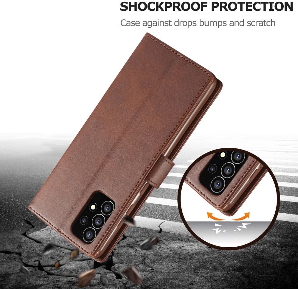 LC.IMEEKE Samsung Galaxy A53 Hoesje Portemonnee Book Case Bruin afbeelding 7