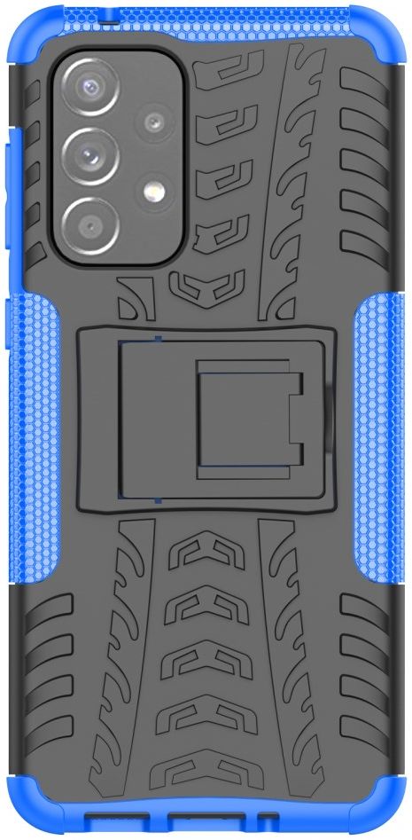 Samsung Galaxy A33 Hoesje Hybride Back Cover Kickstand Blauw afbeelding 1
