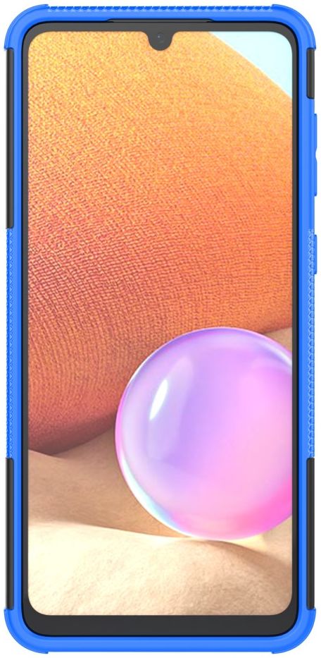 Samsung Galaxy A33 Hoesje Hybride Back Cover Kickstand Blauw afbeelding 3