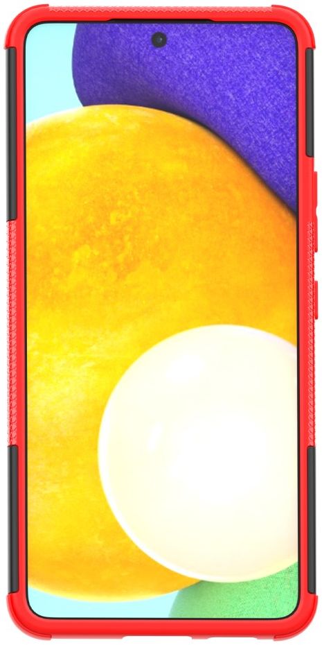 Samsung Galaxy A53 Hoesje Hybride Back Cover Kickstand Rood afbeelding 2