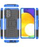 Samsung Galaxy A53 Hoesje Hybride Back Cover Kickstand Blauw