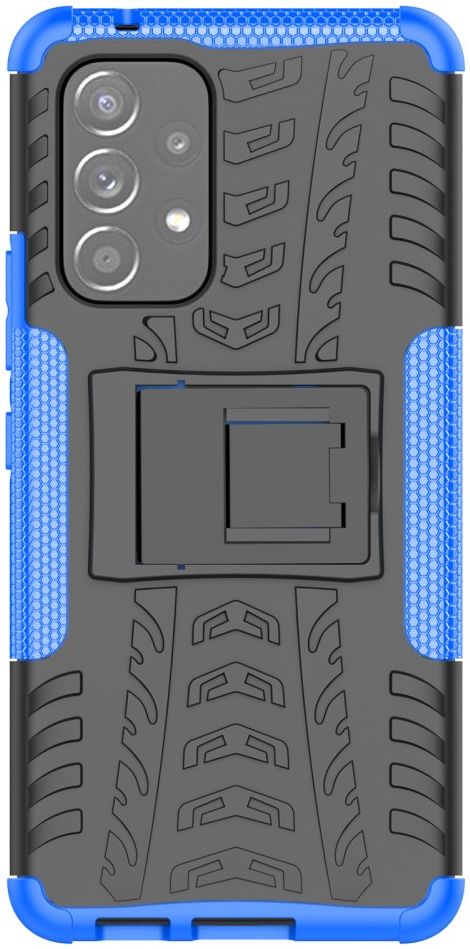 Samsung Galaxy A53 Hoesje Hybride Back Cover Kickstand Blauw afbeelding 1