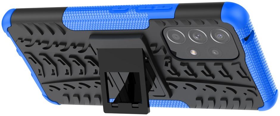 Samsung Galaxy A53 Hoesje Hybride Back Cover Kickstand Blauw afbeelding 3