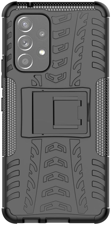 Samsung Galaxy A53 Hoesje Hybride Back Cover Kickstand Zwart afbeelding 1