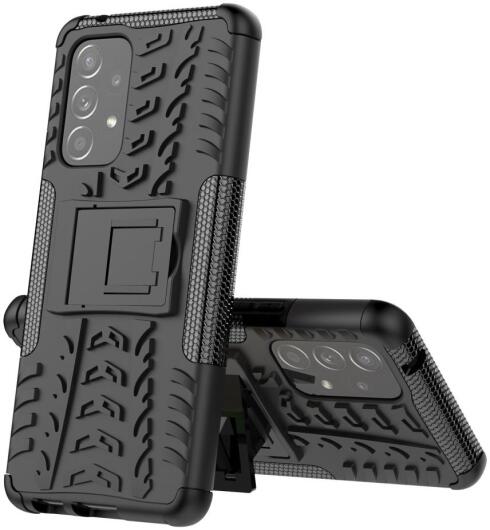 Samsung Galaxy A53 Hoesje Hybride Back Cover Kickstand Zwart afbeelding 5