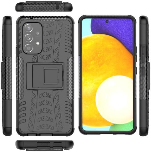 Samsung Galaxy A53 Hoesje Hybride Back Cover Kickstand Zwart afbeelding 6