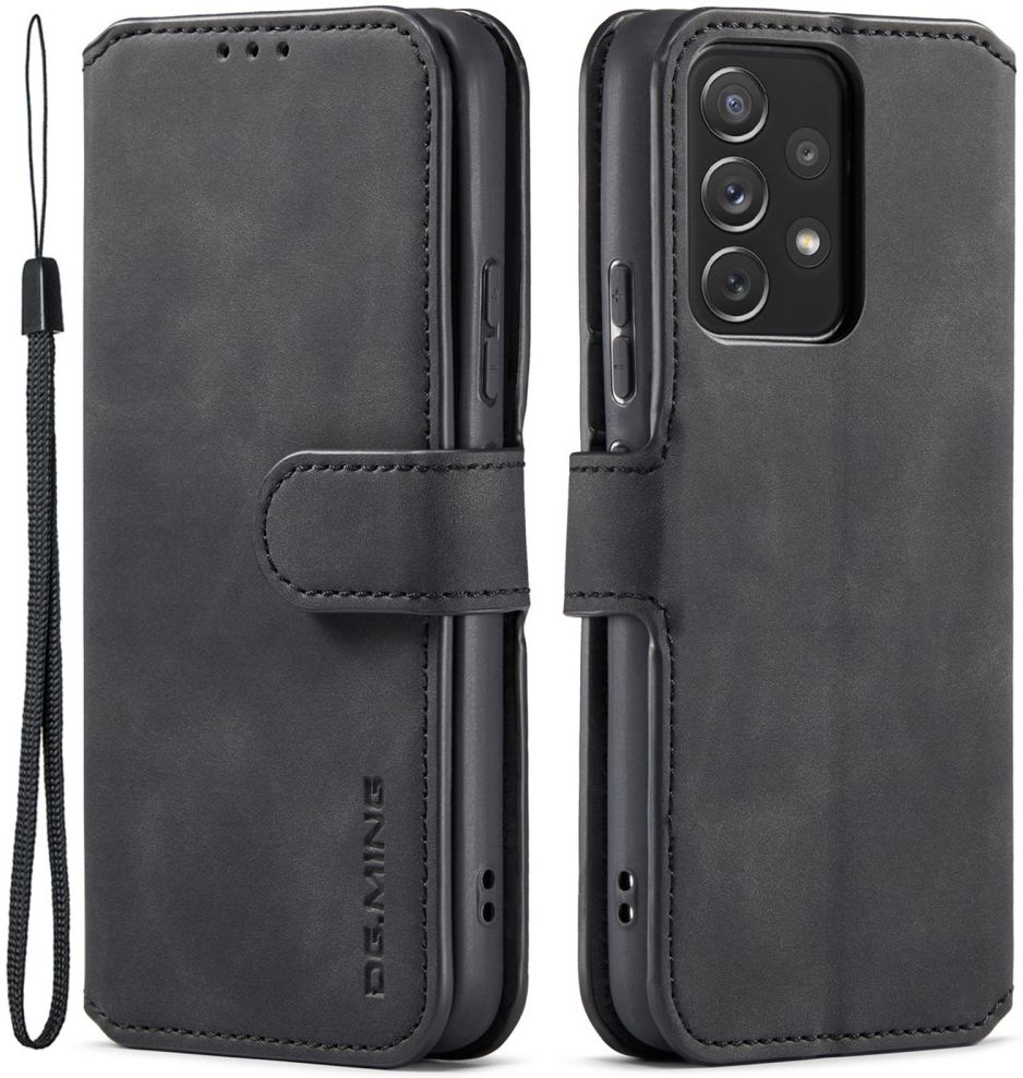 DG Ming Samsung Galaxy A53 Hoesje Retro Wallet Book Case Zwart afbeelding 4