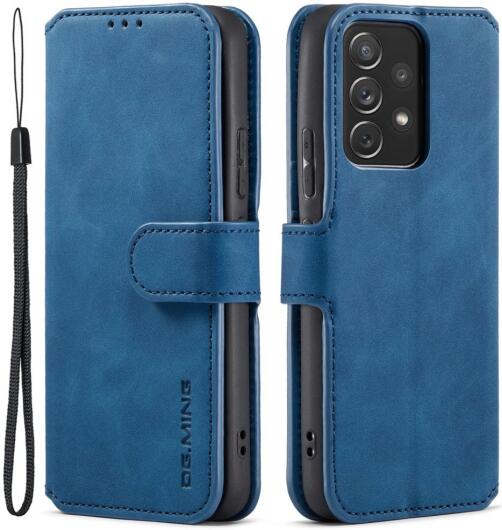 DG Ming Samsung Galaxy A53 Hoesje Retro Wallet Book Case Blauw afbeelding 4