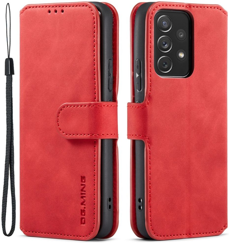 DG Ming Samsung Galaxy A53 Hoesje Retro Wallet Book Case Rood afbeelding 4