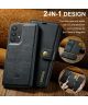 DG Ming Samsung Galaxy A33 Hoesje 2-in-1 Book Case en Back Cover Zwart