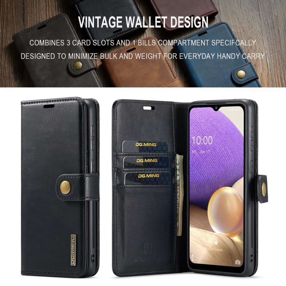 DG Ming Samsung Galaxy A33 Hoesje 2-in-1 Book Case en Back Cover Zwart afbeelding 12