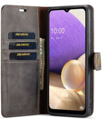 DG Ming Samsung Galaxy A33 Hoesje 2-in-1 Book Case en Back Cover Grijs