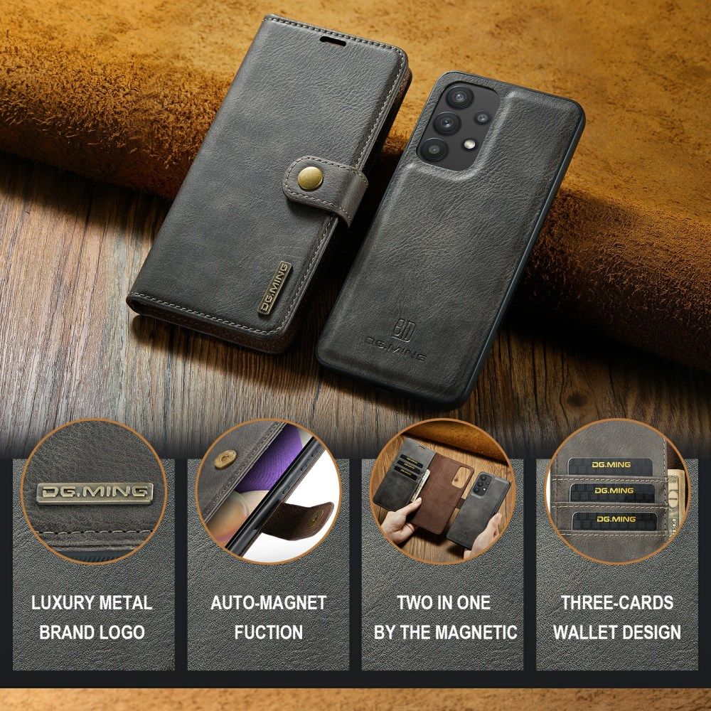 DG Ming Samsung Galaxy A33 Hoesje 2-in-1 Book Case en Back Cover Grijs afbeelding 10