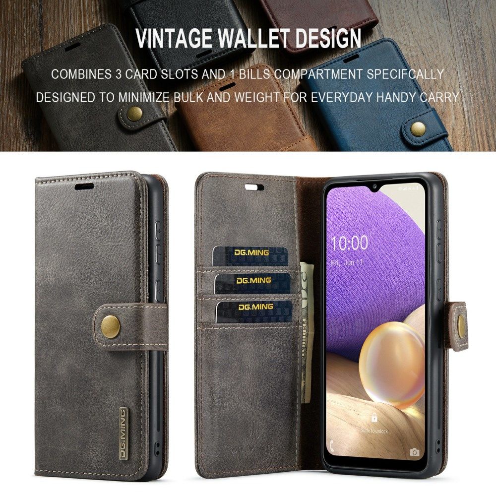DG Ming Samsung Galaxy A33 Hoesje 2-in-1 Book Case en Back Cover Grijs afbeelding 12