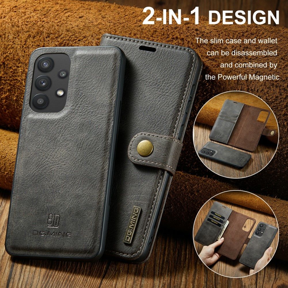 DG Ming Samsung Galaxy A33 Hoesje 2-in-1 Book Case en Back Cover Grijs afbeelding 7