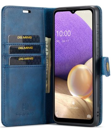 DG Ming Samsung Galaxy A33 Hoesje 2-in-1 Book Case en Back Cover Blauw Hoesjes