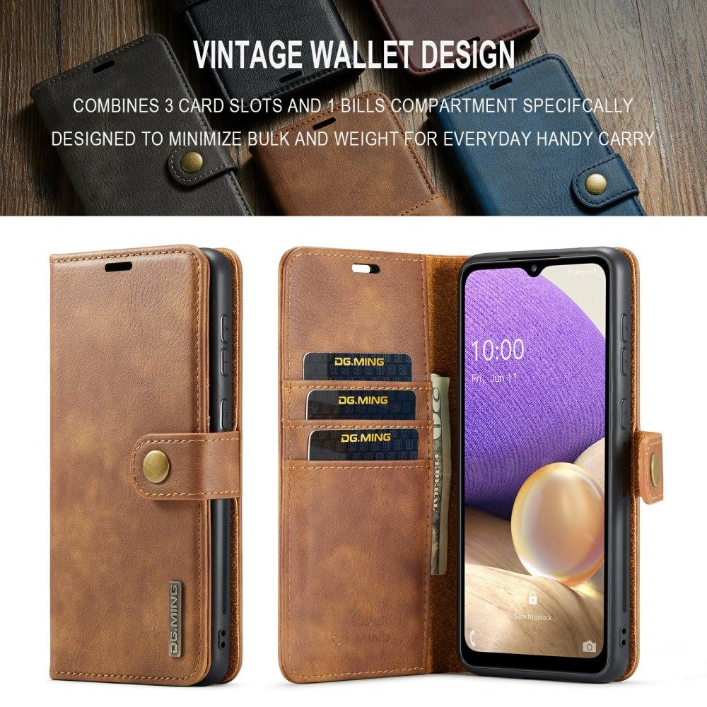 DG Ming Samsung Galaxy A33 Hoesje 2-in-1 Book Case en Back Cover Bruin afbeelding 12