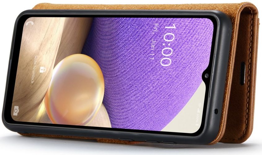DG Ming Samsung Galaxy A33 Hoesje 2-in-1 Book Case en Back Cover Bruin afbeelding 9