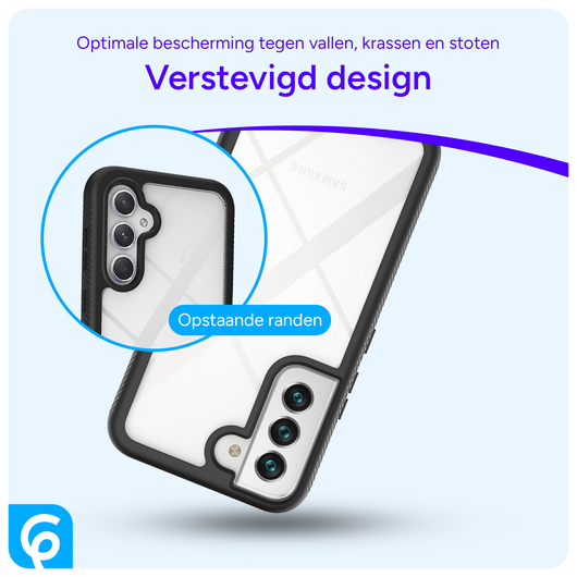 Samsung Galaxy S22 Hoesje Full Protect 360° Cover Hybride Zwart afbeelding 2