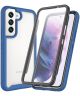 Samsung Galaxy S22 Hoesje Full Protect 360° Cover Hybride Blauw