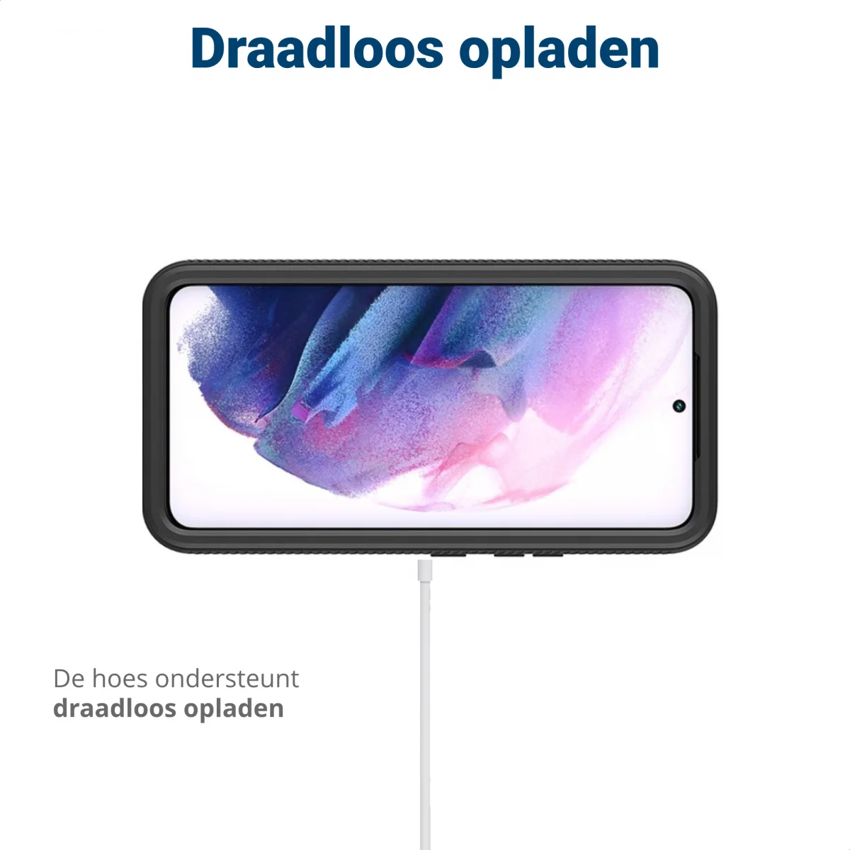 Samsung Galaxy S22 Plus Hoesje Full Protect 360° Cover Hybride Blauw afbeelding 6