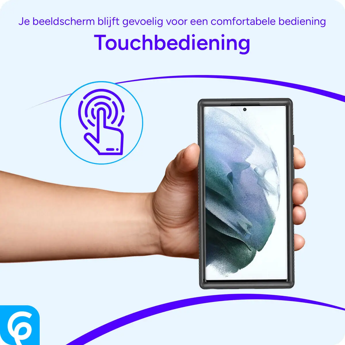 Samsung Galaxy S22 Ultra Hoesje Full Protect 360° Cover Hybride Zwart afbeelding 5