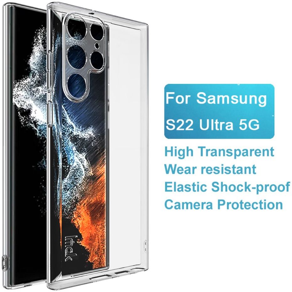 IMAK UX-5 Samsung Galaxy S22 Ultra Hoesje Flexibel TPU Transparant afbeelding 3