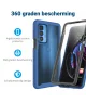 Motorola Edge 20 Pro Hoesje Full Protect 360° Cover Hybride Blauw