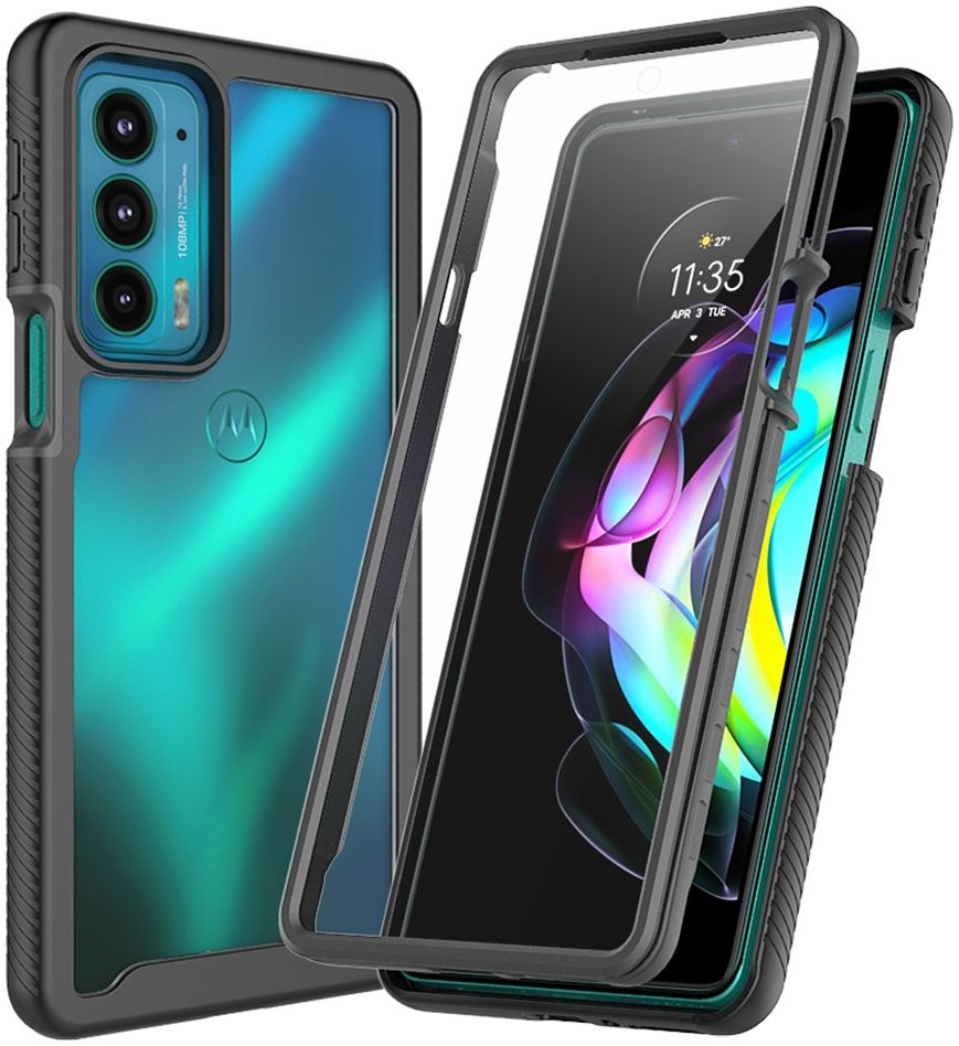 Motorola Edge 20 Hoesje Hybride Full Protect Zwart afbeelding 1