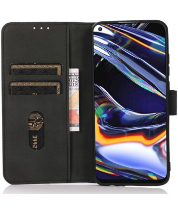 KHAZNEH Motorola Moto G51 Hoesje Retro Wallet Book Case Zwart Hoesjes