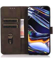 KHAZNEH Motorola Moto G51 Hoesje Retro Wallet Book Case Bruin