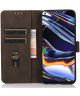 KHAZNEH Motorola Moto G51 Hoesje Retro Wallet Book Case Bruin