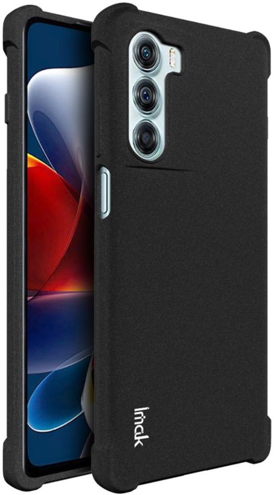IMAK Motorola Moto G200 5G Hoesje + Screenprotector Matte Zwart afbeelding 1