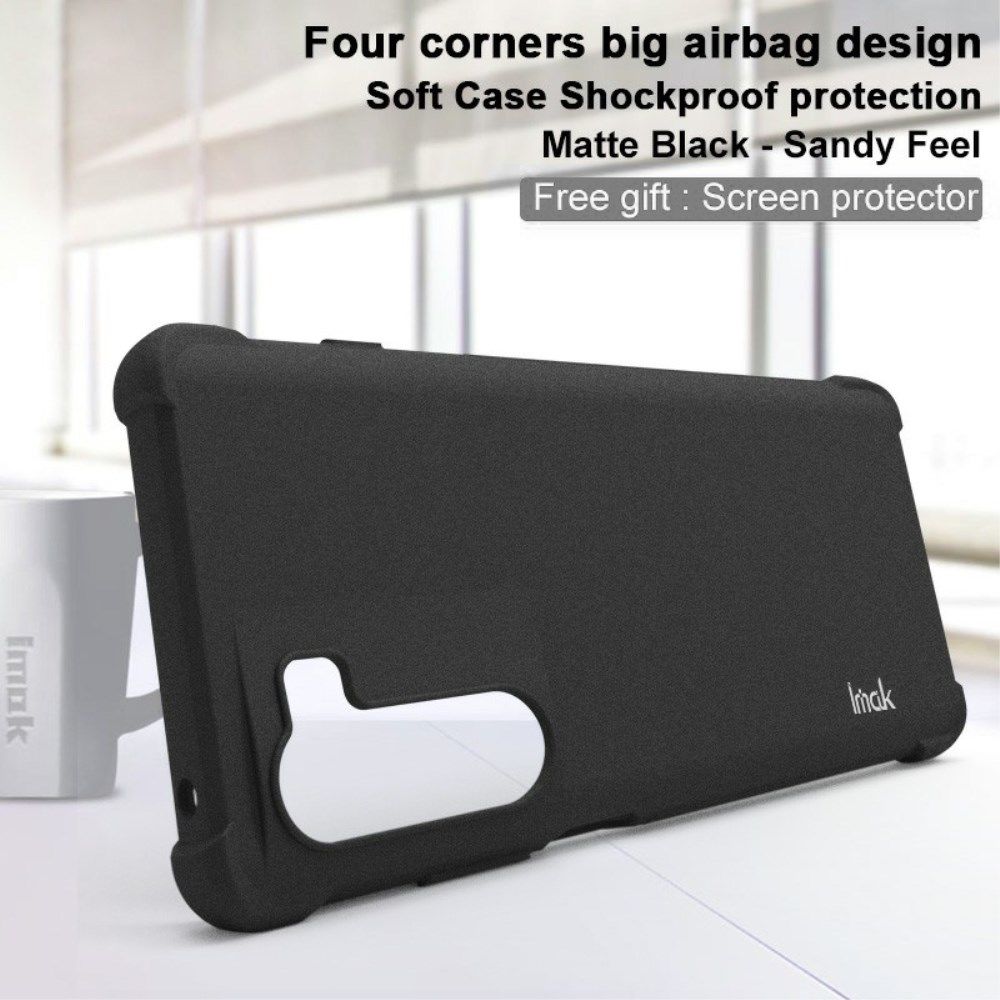 IMAK Motorola Moto G200 5G Hoesje + Screenprotector Matte Zwart afbeelding 5