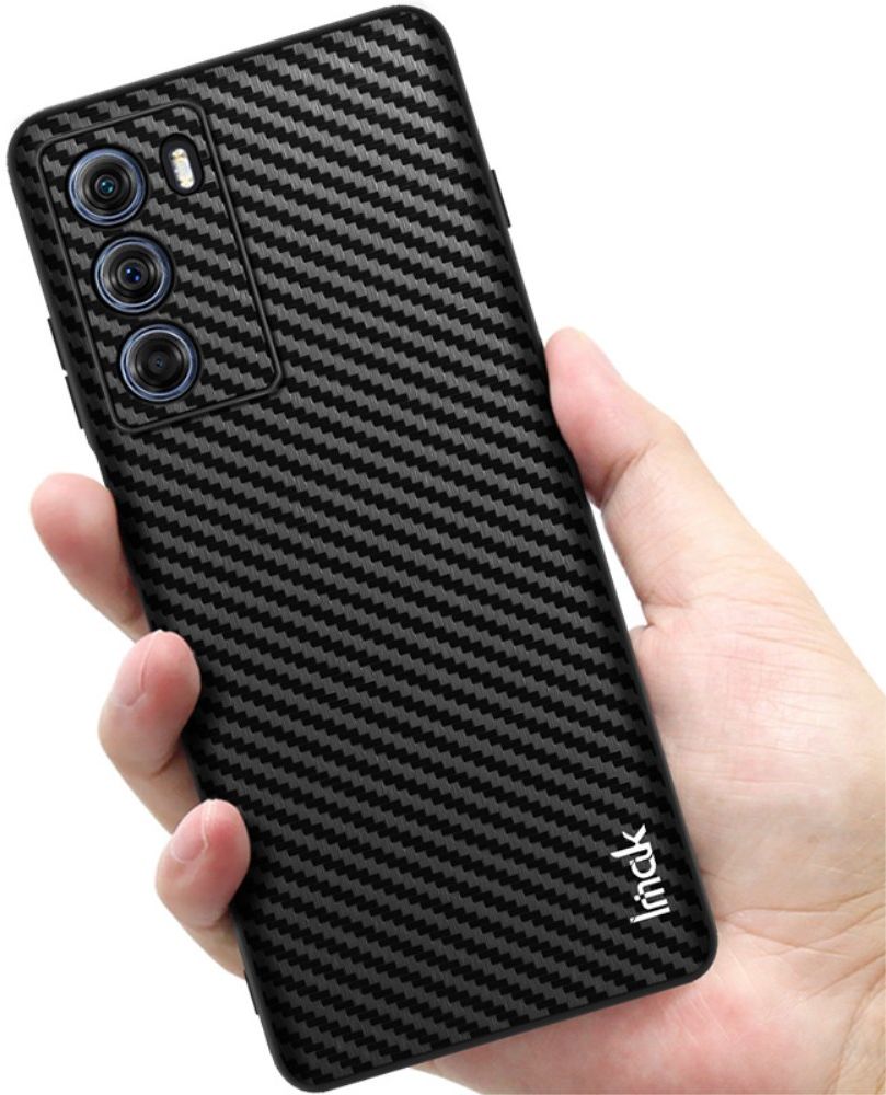IMAK LX-5 Motorola Moto G200 Hoesje met Screen Protector Carbon Fiber afbeelding 10