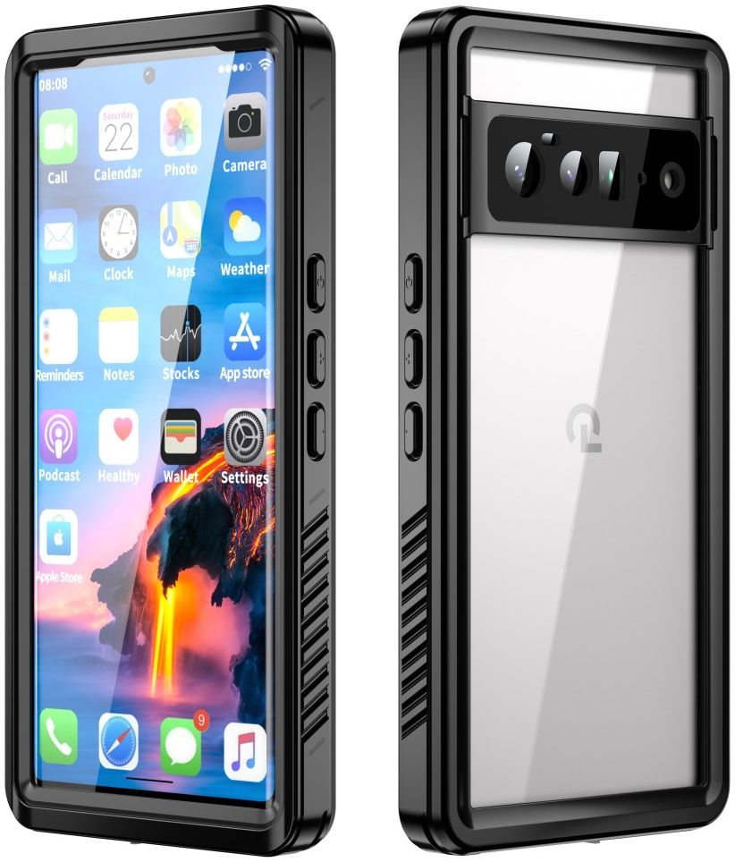 Google Pixel 6 Pro Hoesje Waterdicht Full Protect Case Transparant afbeelding 2