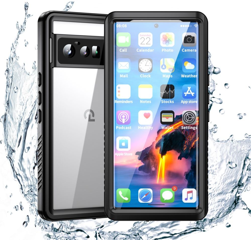 Google Pixel 6 Pro Hoesje Waterdicht Full Protect Case Transparant afbeelding 3