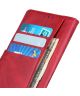 Oppo A16/A16s/A54s Hoesje Retro Wallet Book Case Kunstleer Rood