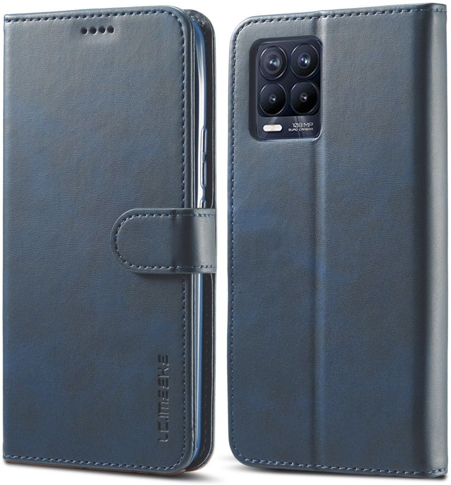LC.IMEEKE Realme 8i Hoesje Book Case Kunst Leer Blauw afbeelding 1