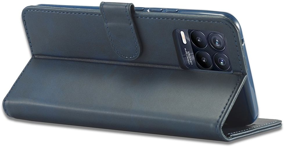 LC.IMEEKE Realme 8i Hoesje Book Case Kunst Leer Blauw afbeelding 9
