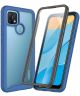 Oppo A15 Hoesje Full Protect 360° Cover Hybride Blauw