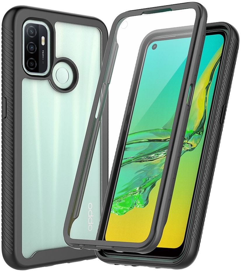 Oppo A53 / A53s Hoesje Full Protect 360° Cover Hybride Zwart afbeelding 1