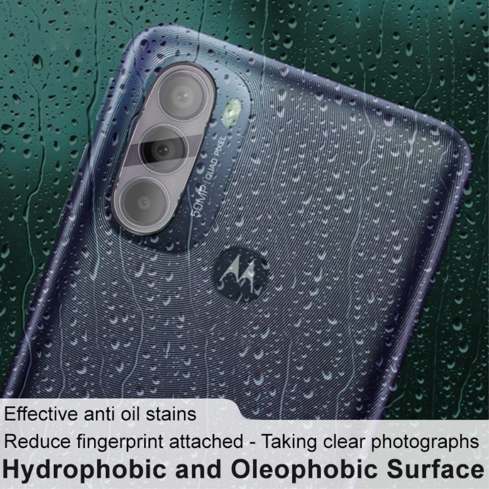 Imak Motorola Moto G31 / G41 Camera Lens Protector + Lens Cap Clear afbeelding 5