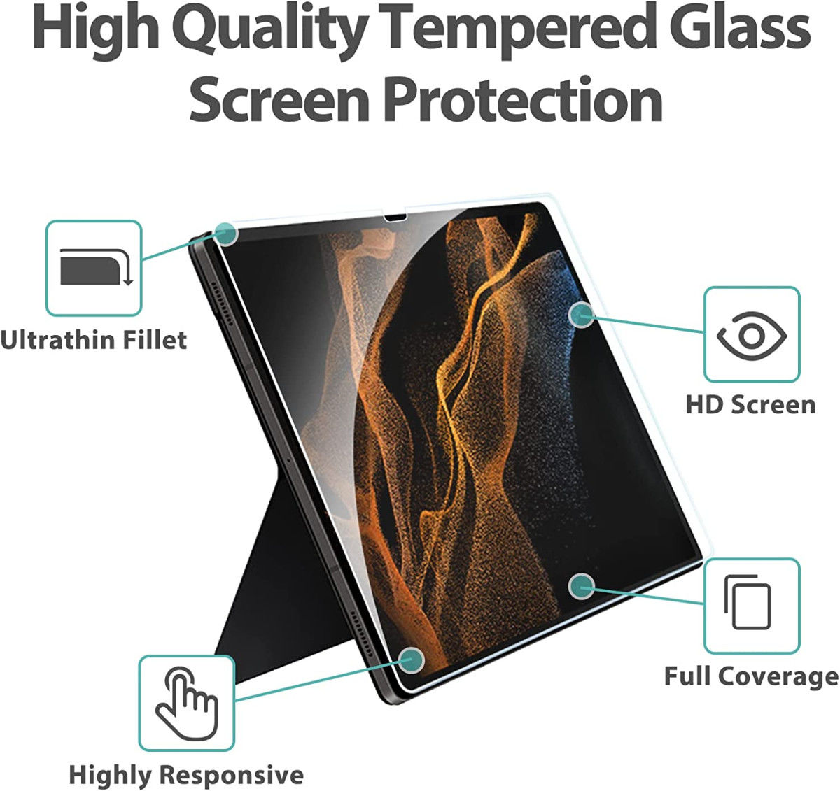 Samsung Galaxy Tab S8 Ultra Screen Protector Ultra Clear Display Folie afbeelding 2