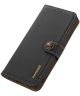 KHAZNEH OnePlus 10 Pro Hoesje RFID Book Case Echt Leer Zwart