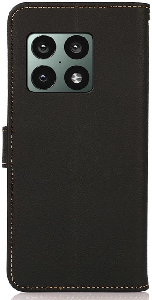 KHAZNEH OnePlus 10 Pro Hoesje RFID Book Case Echt Leer Zwart afbeelding 2