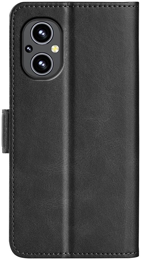 Oppo Reno 8 Lite Hoesje Portemonnee Book Case Kunstleer Zwart afbeelding 4