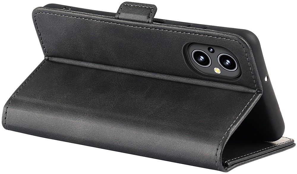 Oppo Reno 8 Lite Hoesje Portemonnee Book Case Kunstleer Zwart afbeelding 6